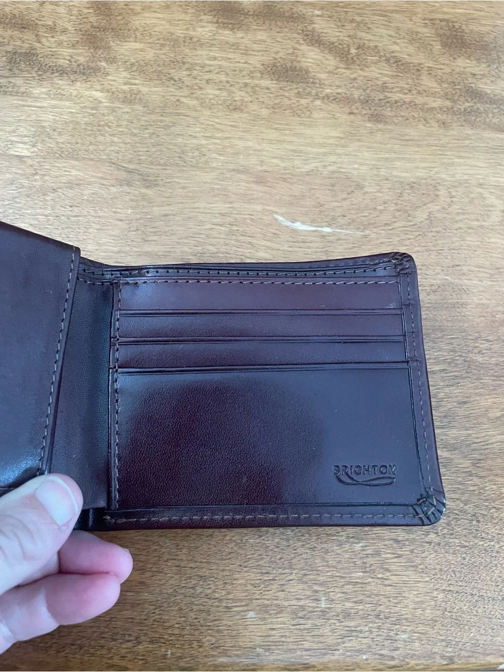 Brighton Cody Buffalo Passcode Bifold Leather Wallet- Brown